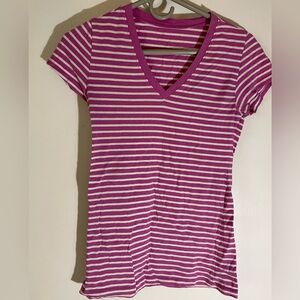 Unbranded pink and white v neck